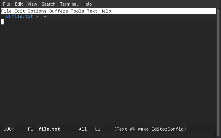 emacs text editor