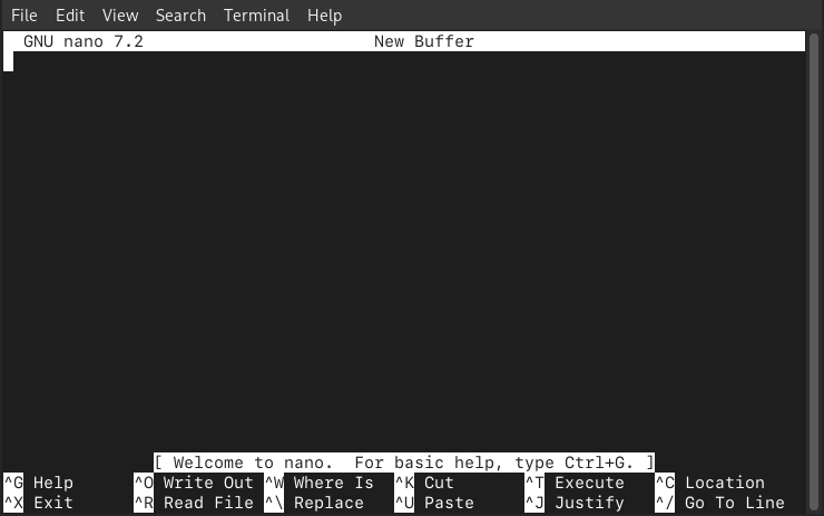 nano text editor