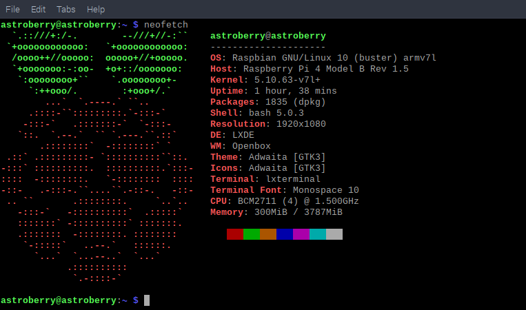 Raspberry Pi Neofetch