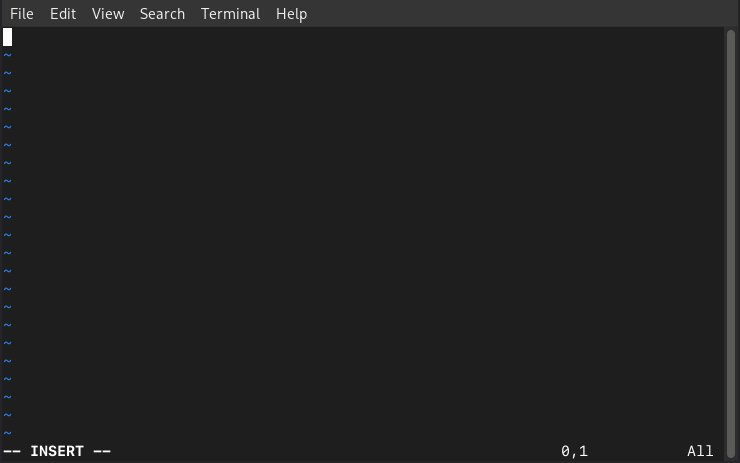 vim insert mode